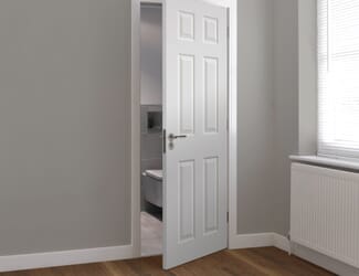 White Smooth Colonist Fire Door