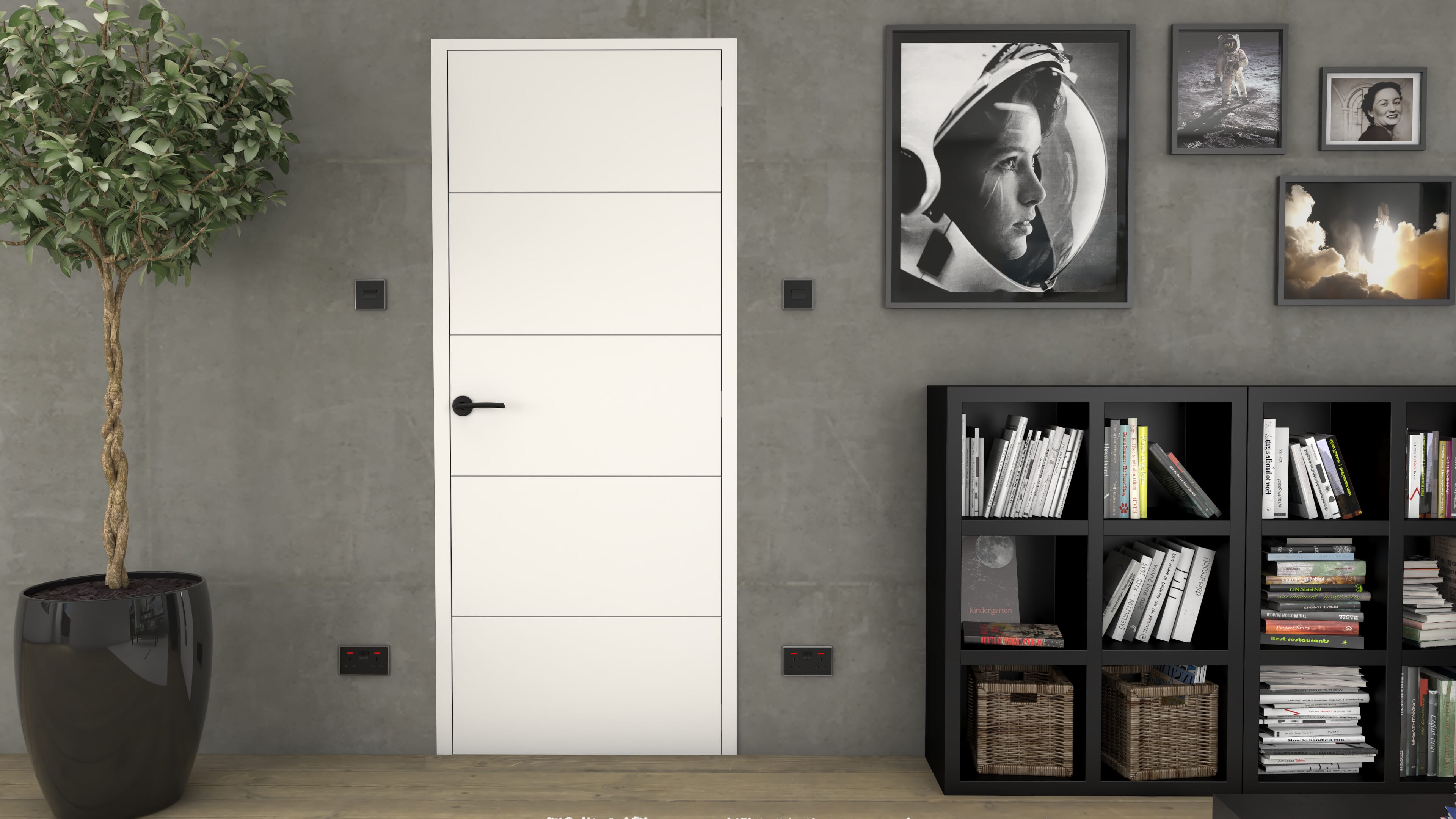 1981x610x44mm White Orta Fire Door FD30