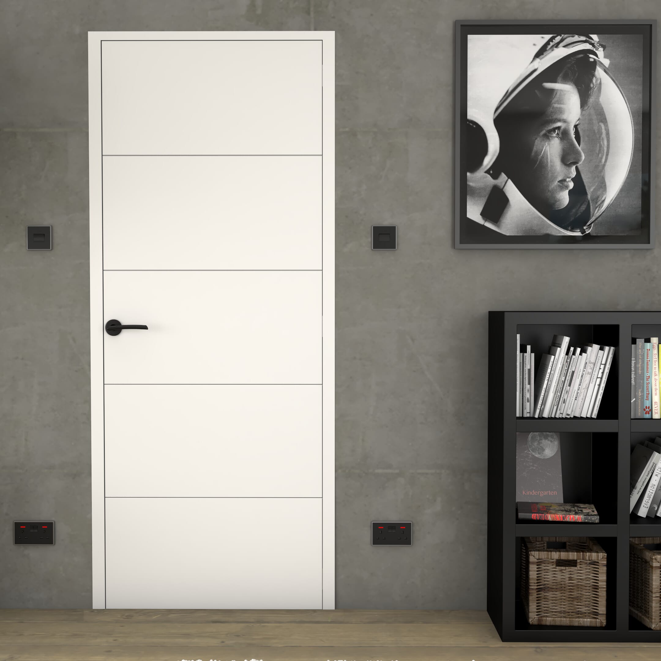 Orta White Prefinished Fire Door