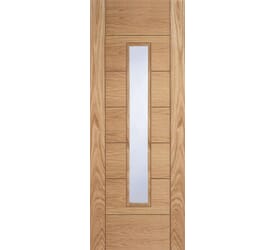 Oak Corsica 18G 1 Light Obscure Glazed Fire Door