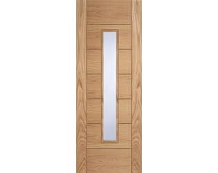 Oak Corsica 18G 1 Light Obscure Glazed Fire Door