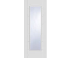 1981 x 762 x 44mm White Corsica 1L Clear Glazed Fire Door