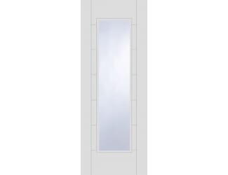 White Corsica 1L Clear Glazed Fire Door