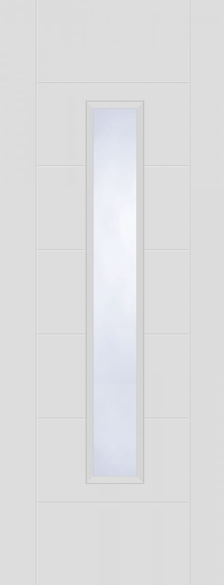 White Corsica 18G 1 Light Clear Glazed Fire Door