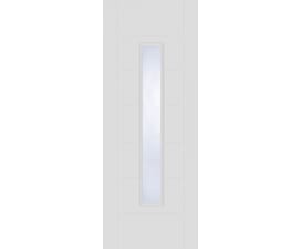 1981 x 686 x 44mm White Corsica 18G 1 Light Clear Glazed Fire Door