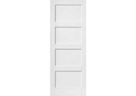 1981 x 762 x 44mm White Primed Shaker 4 Panel Fire Door