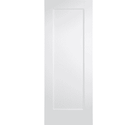 White Primed Shaker 1 Panel Fire Door