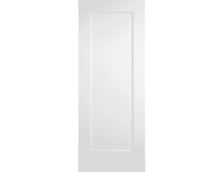 White Primed Shaker 1 Panel Fire Door