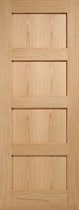 Oak Shaker 4 Panel Prefinished FD30 Fire Door Set