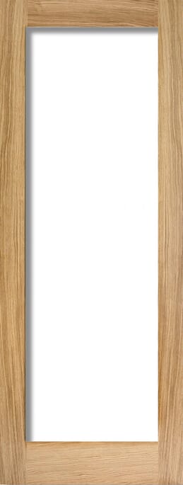 Pattern 10 Oak Clear Glass FD30 Fire Door Set