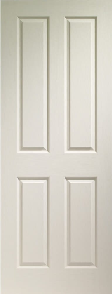 White Moulded Victorian 4 Panel Fire Door