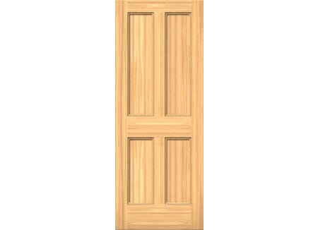 Edwardian Clear Pine 4 Panel Fire Door