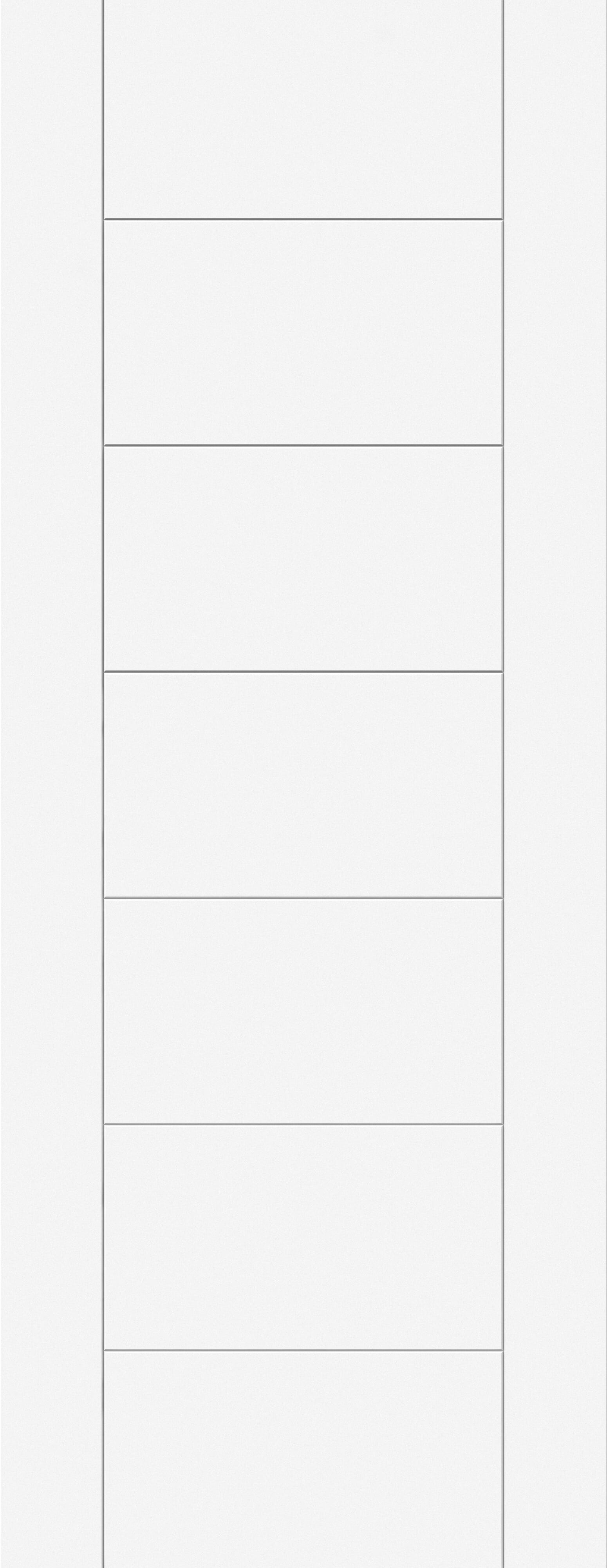 Modern 7 Panel White Fire Door