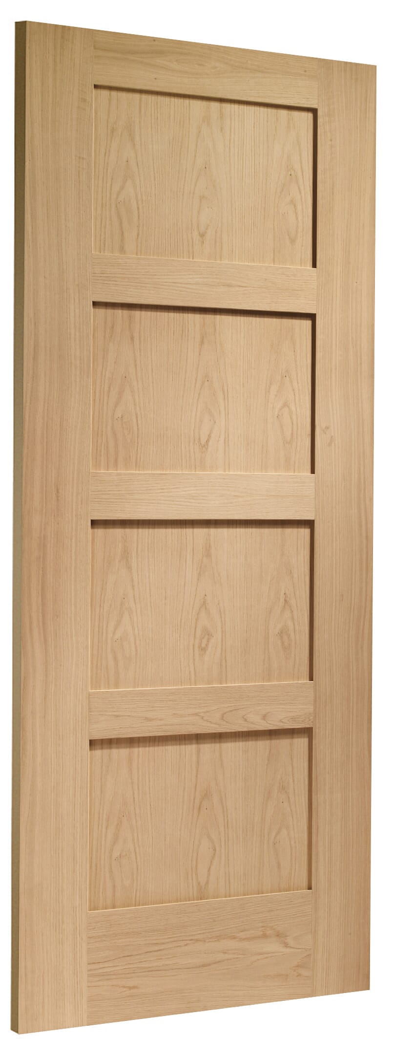 Oak Shaker 4 Panel - Prefinished Fire Door at Vivid Doors