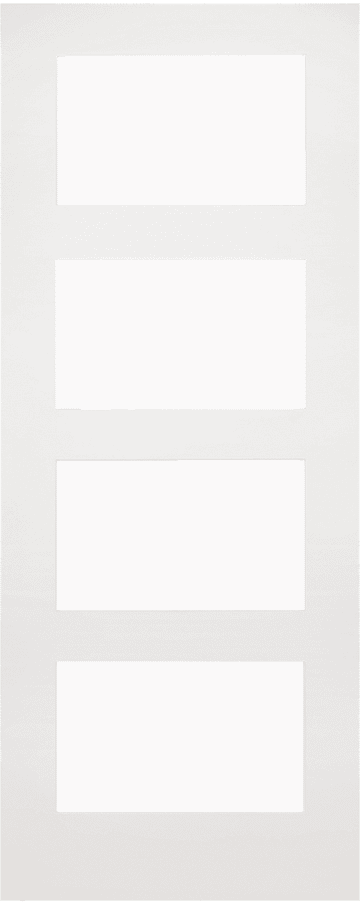 Coventry White 4 Light Clear Glass Fire Door