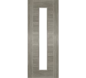 Corisca Light Grey Glazed Laminate Fire Door