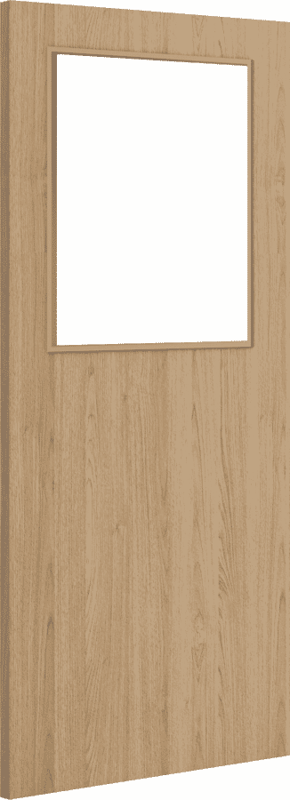 Architectural Oak 01 Clear Glazed – Prefinished Fire Door Blank