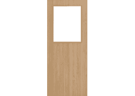 1981mm x 533mm x 44mm (21") Architectural Oak 01 Clear Glazed - Prefinished FD30 Fire Door Blank