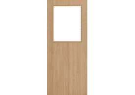2040mm x 926mm x 54mm Architectural Oak 01 Clear Glazed - Prefinished FD60 Fire Door Blank