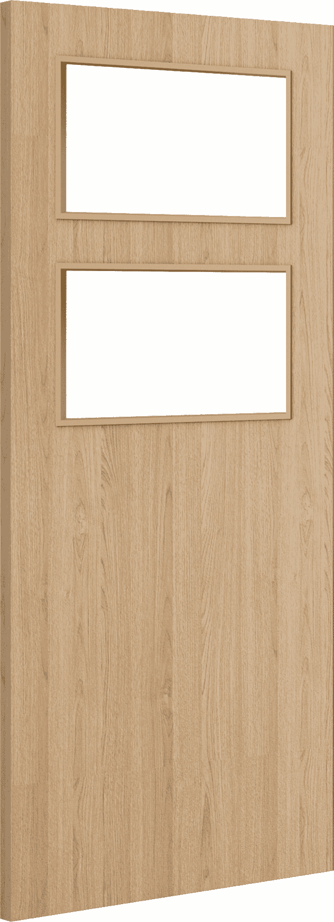 1981mm x 762mm x 44mm (30") Architectural Oak 02 Clear Glazed - Prefinished FD30 Fire Door Blank