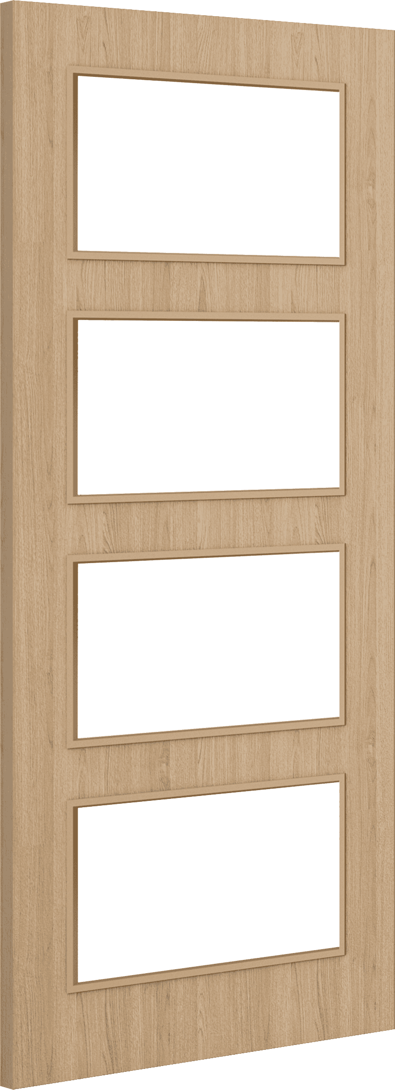 Architectural Oak 04 Clear Glazed - Prefinished Fire Door Blank