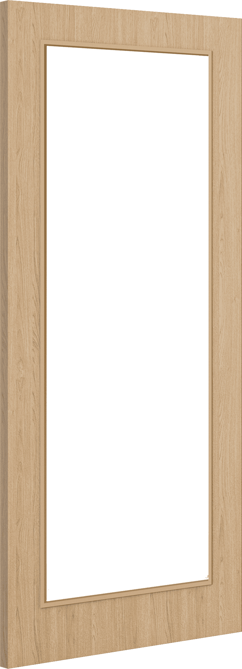 2040mm x 726mm x 44mm Architectural Oak 05 Clear Glazed - Prefinished FD30 Fire Door Blank