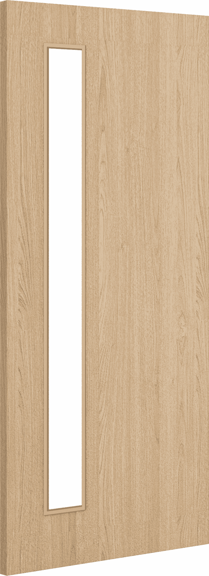 2040mm x 426mm x 44mm Architectural Oak 06 Frosted Glazed - Prefinished FD30 Fire Door Blank