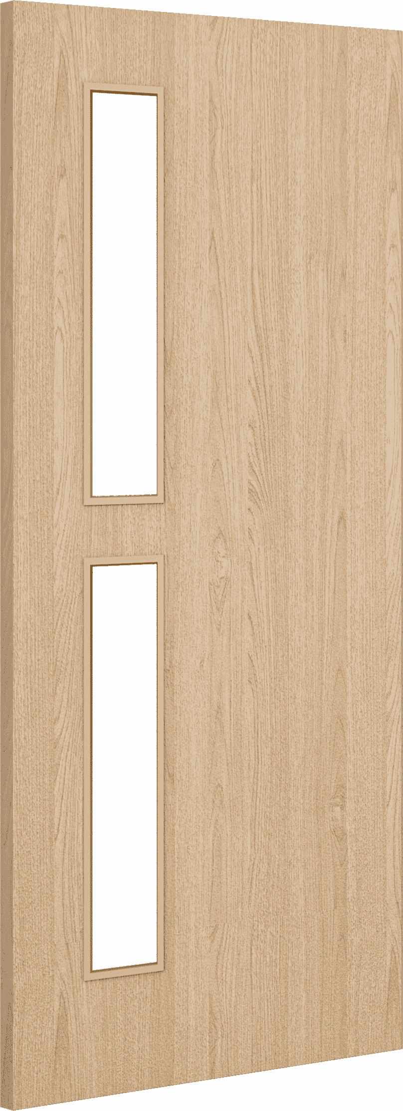 Architectural Oak 07 Clear Glazed - Prefinished Fire Door Blank