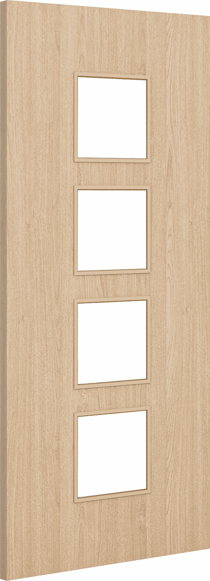 2040mm x 826mm x 44mm Architectural Oak 09 Frosted Glazed - Prefinished FD30 Fire Door Blank