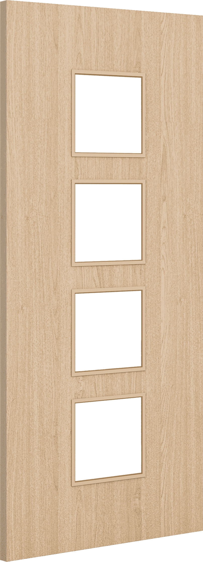 Architectural Oak 09 Clear Glazed - Prefinished FD60 Fire Door Blank
