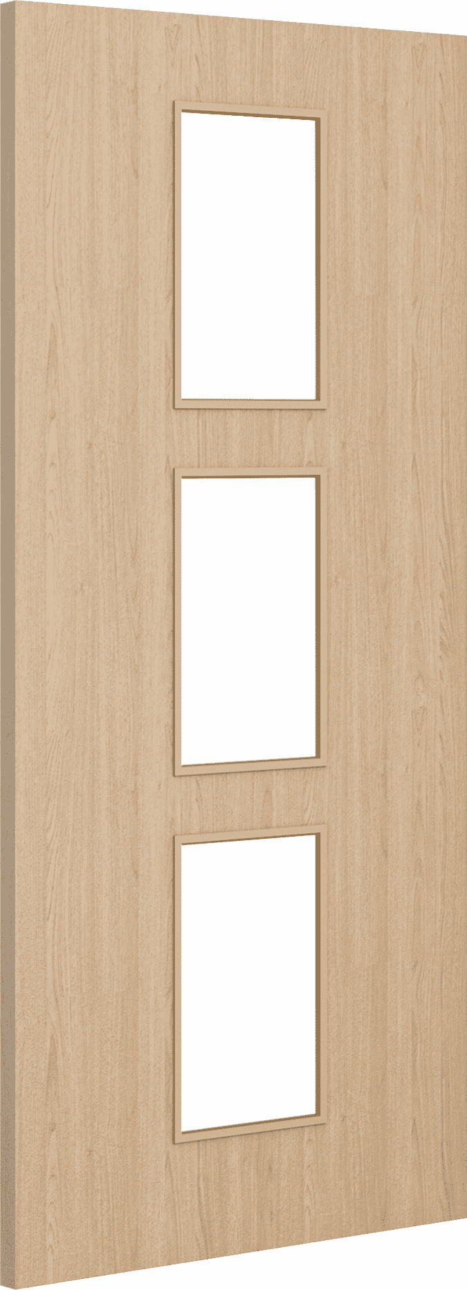 1981mm x 457mm x 44mm (18") Architectural Oak 11 Frosted Glazed - Prefinished FD30 Fire Door Blank