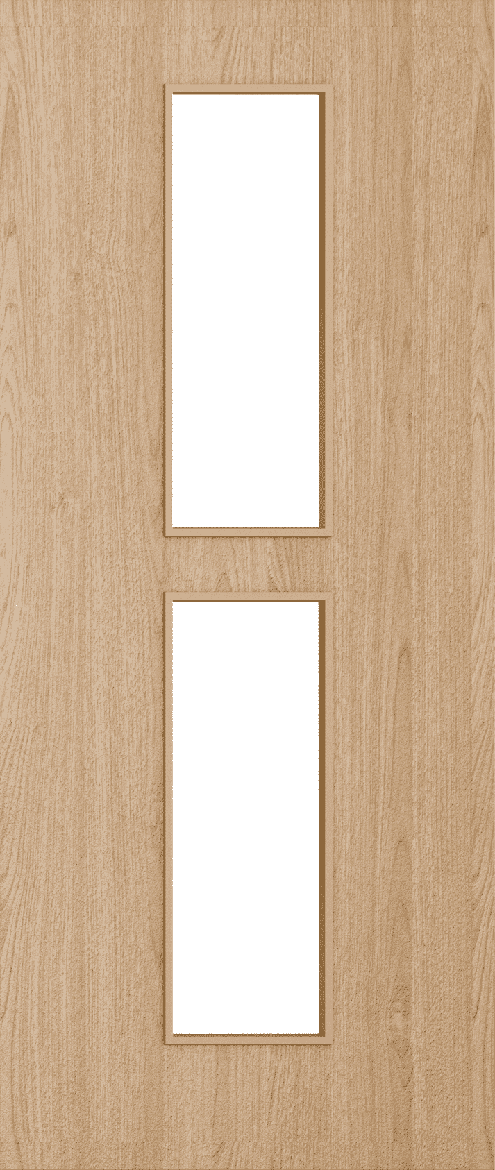 1981mm x 762mm x 44mm (30") Architectural Oak 12 Clear Glazed - Prefinished FD30 Fire Door Blank