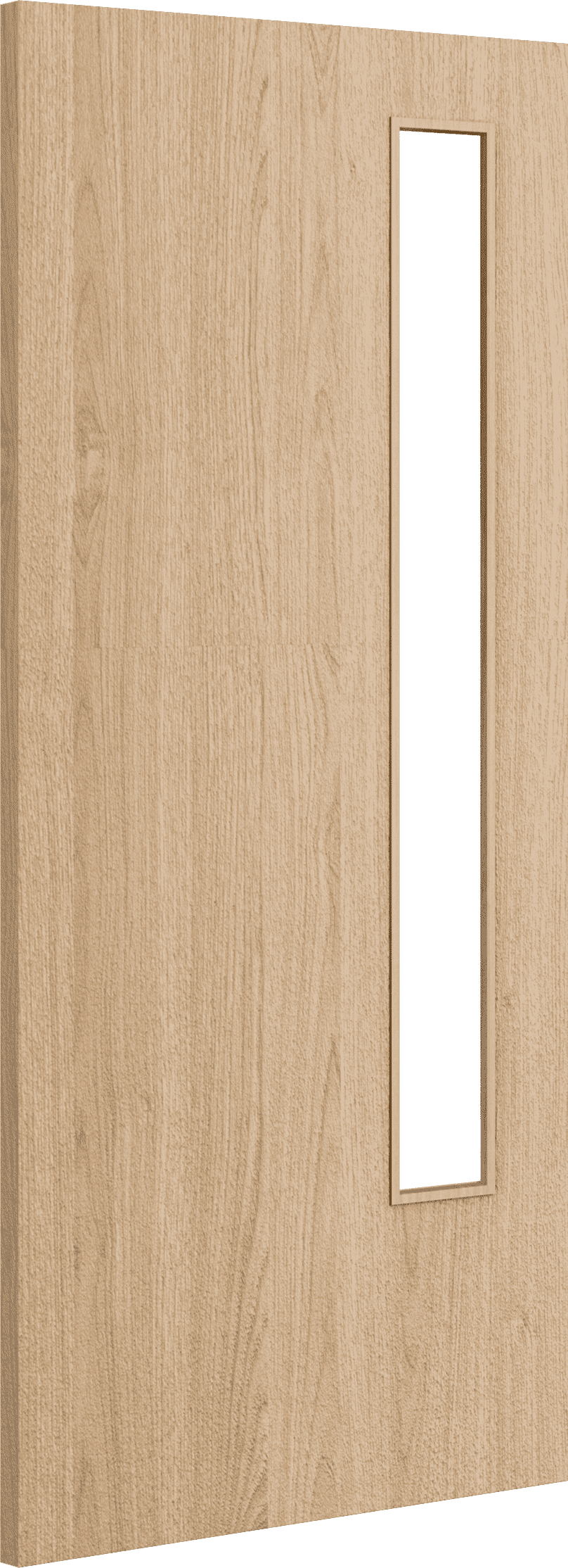 2040mm x 826mm x 54mm Architectural Oak 13 Clear Glazed - Prefinished FD60 Fire Door Blank