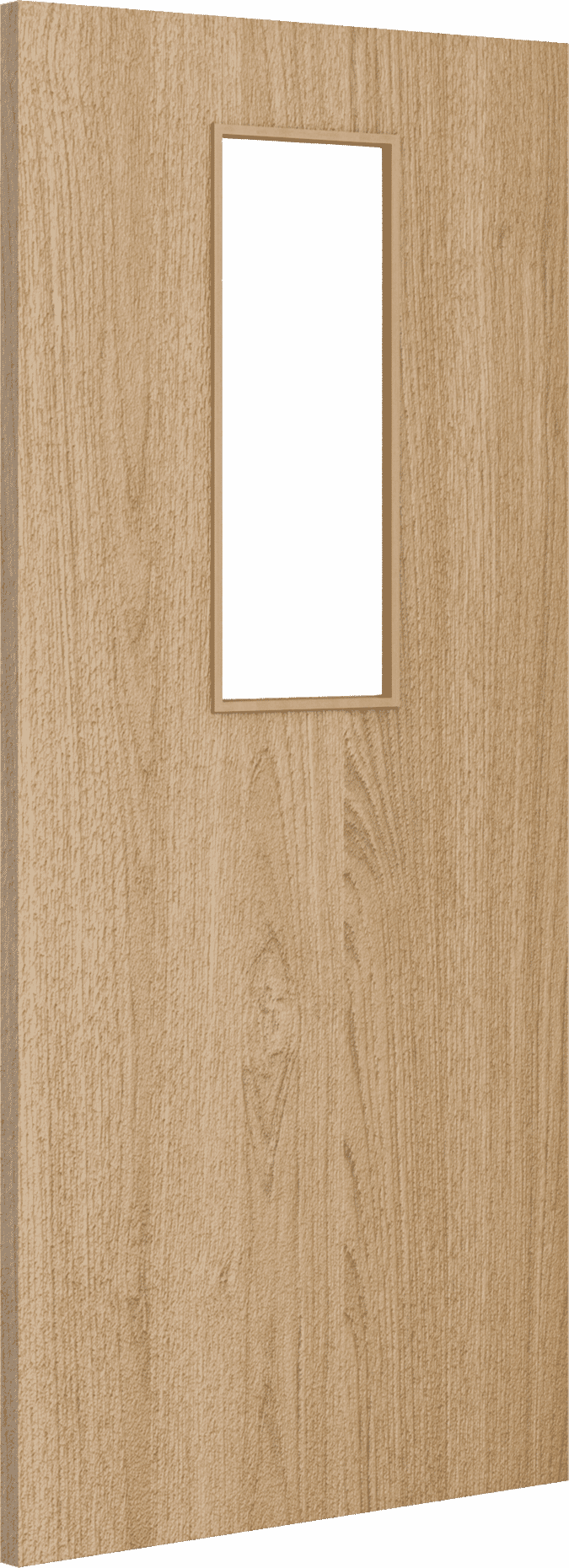 2040mm x 926mm x 44mm Architectural Oak 14 Clear Frosted - Prefinished FD30 Fire Door Blank