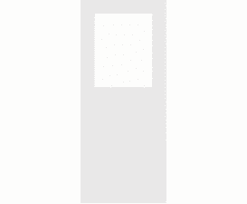2040mm x 726mm x 44mm Architectural Paint Grade White 01 Clear Glazed Fire Door Blank