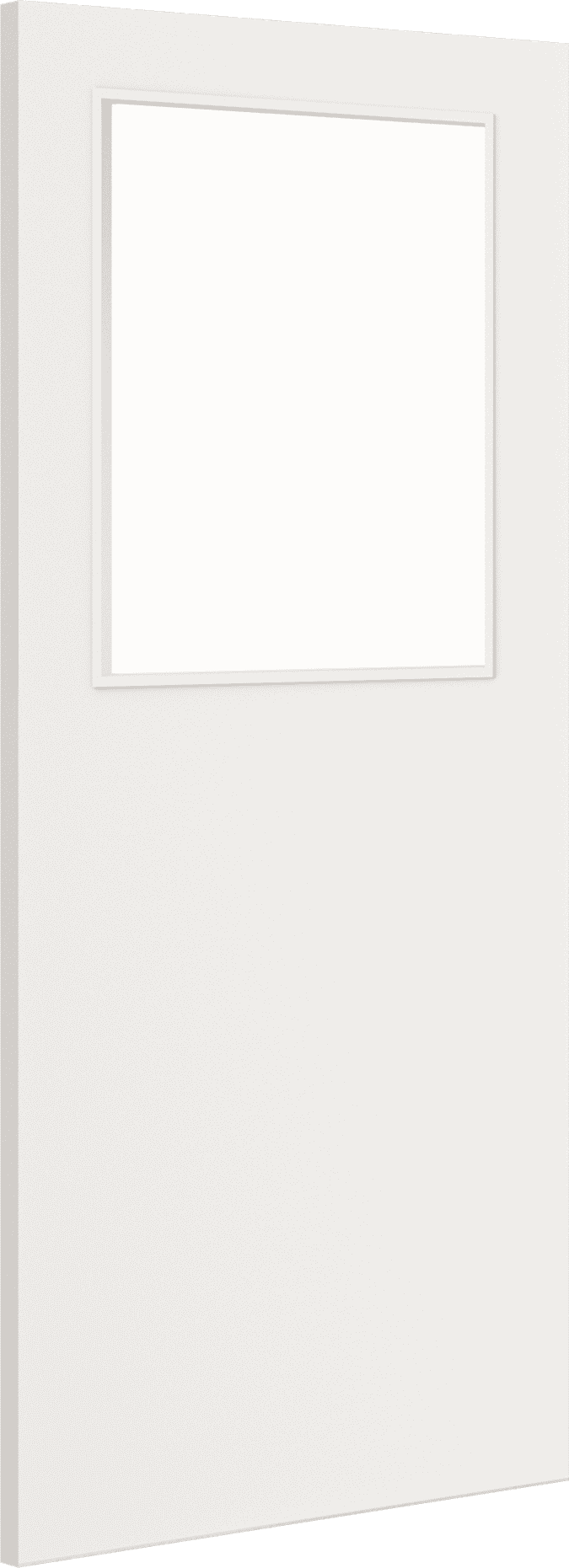 2040mm x 626mm x 44mm Architectural Paint Grade White 01 Frosted Glazed Fire Door Blank