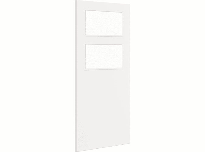 Architectural Paint Grade White 02 Clear Glazed Fire Door Blank