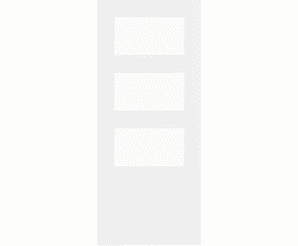 2040mm x 726mm x 44mm Architectural Paint Grade White 03 Clear Glazed Fire Door Blank