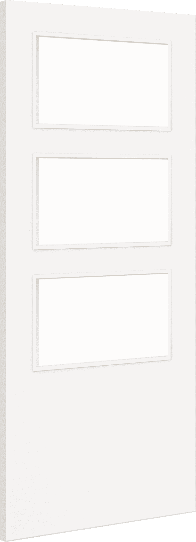 1981mm x 762mm x 44mm (30") Architectural Paint Grade White 03 Frosted Glazed Fire Door Blank