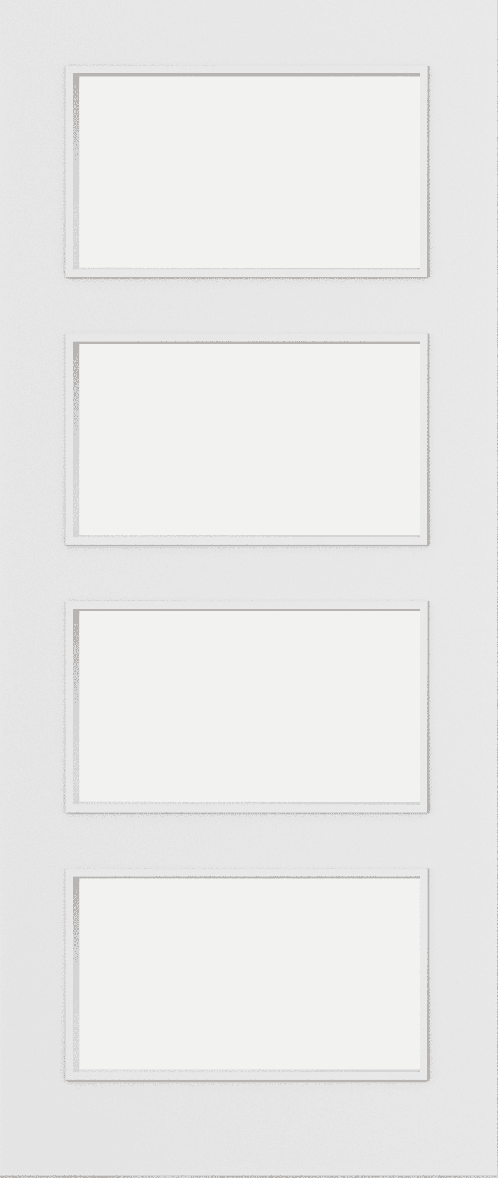 Architectural Paint Grade White 04 Clear Glazed Fire Door Blank