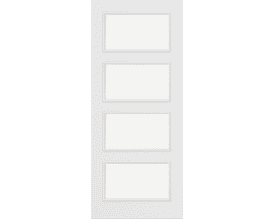 Architectural Paint Grade White 04 Frosted Glazed Fire Door Blank