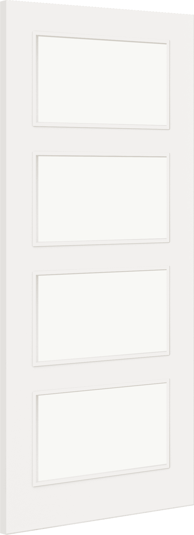 2040mm x 926mm x 44mm Architectural Paint Grade White 04 Clear Glazed