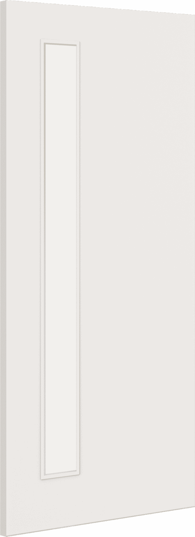 2040mm x 726mm x 44mm Architectural Paint Grade White 06 Clear Glazed Fire Door Blank