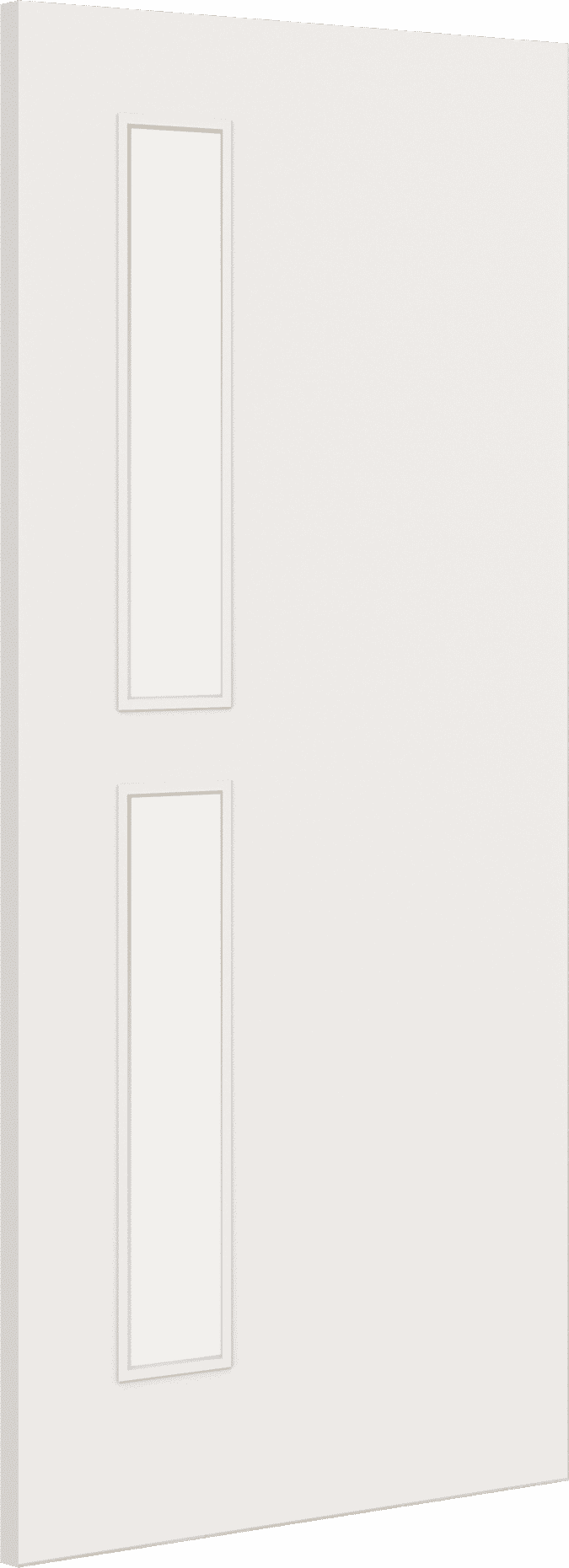 2040mm x 726mm x 44mm Architectural Paint Grade White 07 Clear Glazed Fire Door Blank