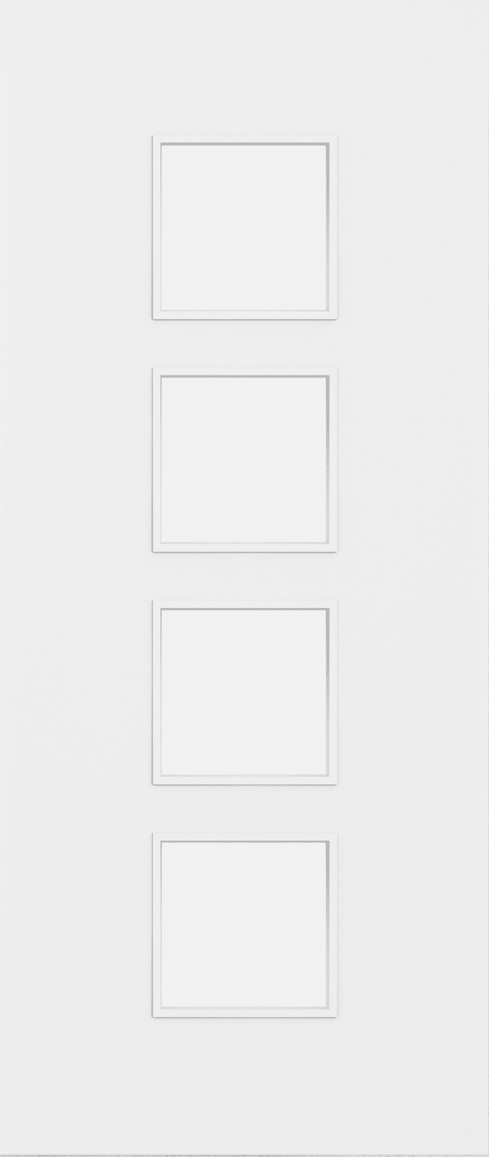 Architectural Paint Grade White 09 Frosted Glazed Fire Door Blank