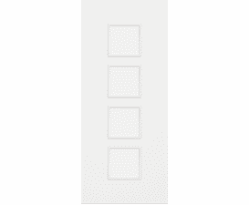 1981mm x 610mm x 44mm (24") Architectural Paint Grade White 09 Frosted Glazed Fire Door Blank