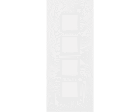 Architectural Paint Grade White 09 Clear Glazed Fire Door Blank