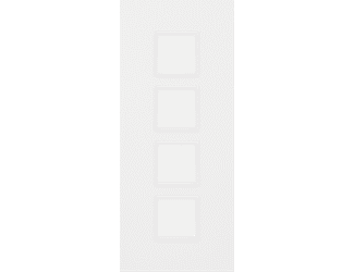 Architectural Paint Grade White 09 Clear Glazed Fire Door Blank
