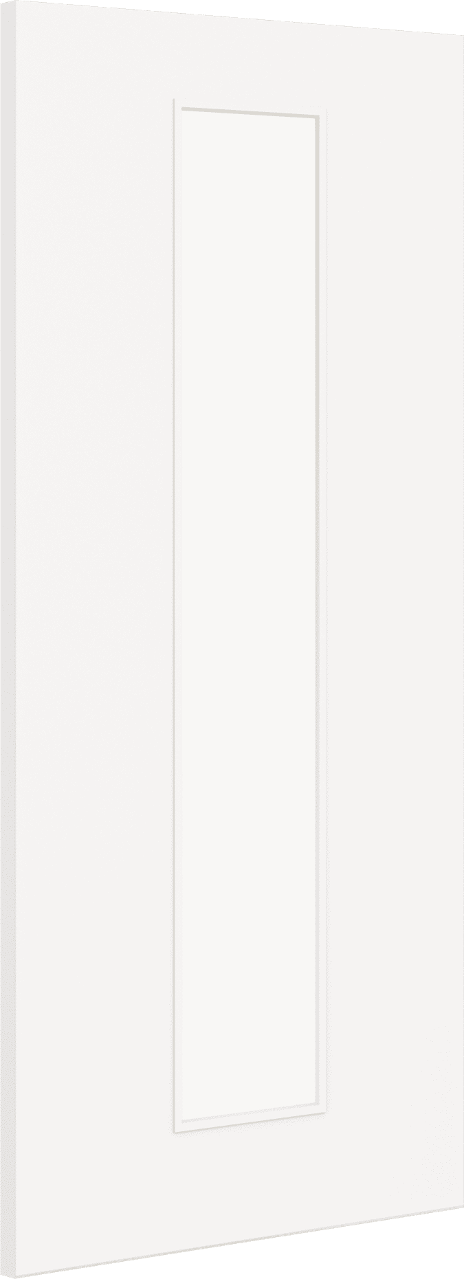 2040mm x 826mm x 44mm Architectural Paint Grade White 10 Clear Glazed Fire Door Blank