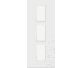 1981mm x 610mm x 44mm (24") Architectural Paint Grade White 11 Clear Glazed Fire Door Blank